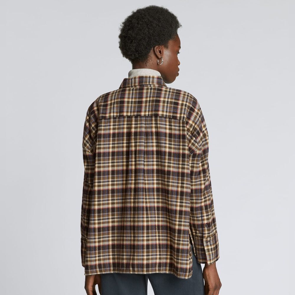 Everlane NWT The Boxy Plaid Flannel Size Small - Picture 2 of 12